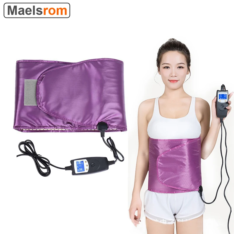 Electric Sauna Heating Belt Slimming Waist Warm Vibration Weight Loss Beauty Far Infrared Belly Trimmer Back Pain Relief Tool