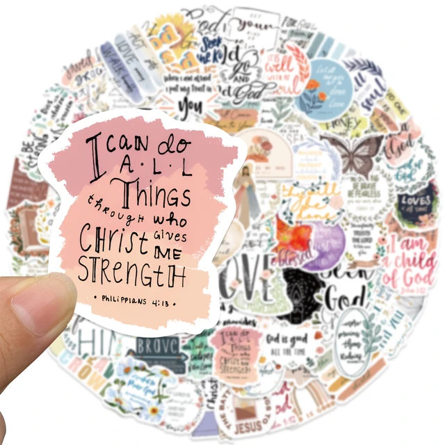 Bible Stickers Jesus Christian  Sticker Verse Bible Christian - 50 Pcs  God's - Aliexpress