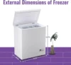 Feet Deep Chest Freezer Freezer with Electronic Display Screen Electronic Thermostat Accurate to Every Degree Adjustable Storage 6