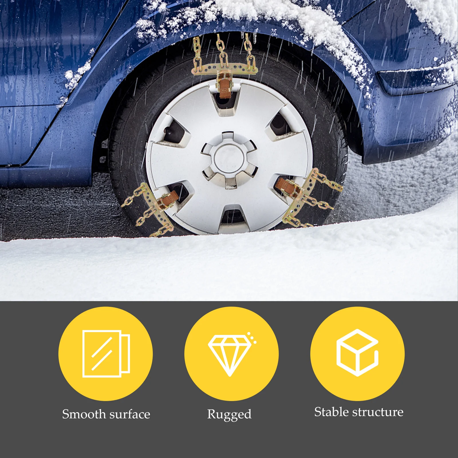 Sliding Chain Tires for Car Anti-Skid Mud Winter Accessories Steel SUV Snow Supplies