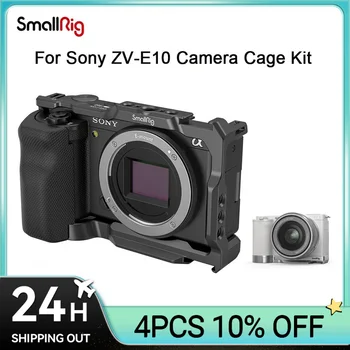 SmallRig-소니 ZVE10 카메라 케이지 실리콘 케이지 핸들 내장 Arca 퀵 릴리스 플레이트, 소니 ZVE10 3538 용 리그 키트