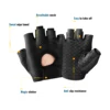 Gym Fitness Gloves For Women, Breathable Half Finger Anti-Slip Gloves For Bicycle Cycling Weight Lifting Yoga 4