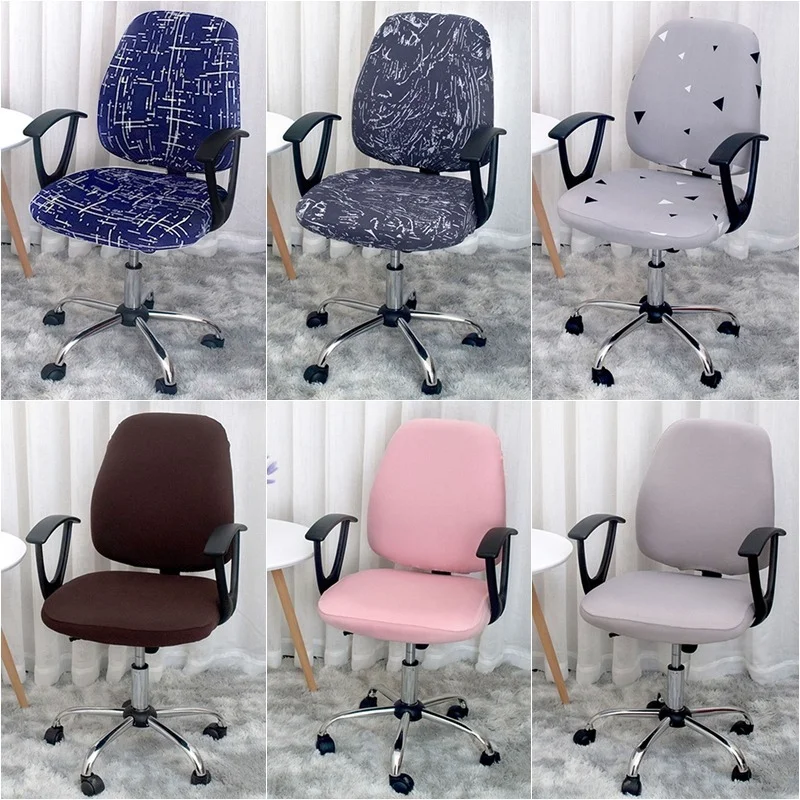 Office Chair Cover Stretchy Swivel Armchair Protector Computer Chair Slipcover 