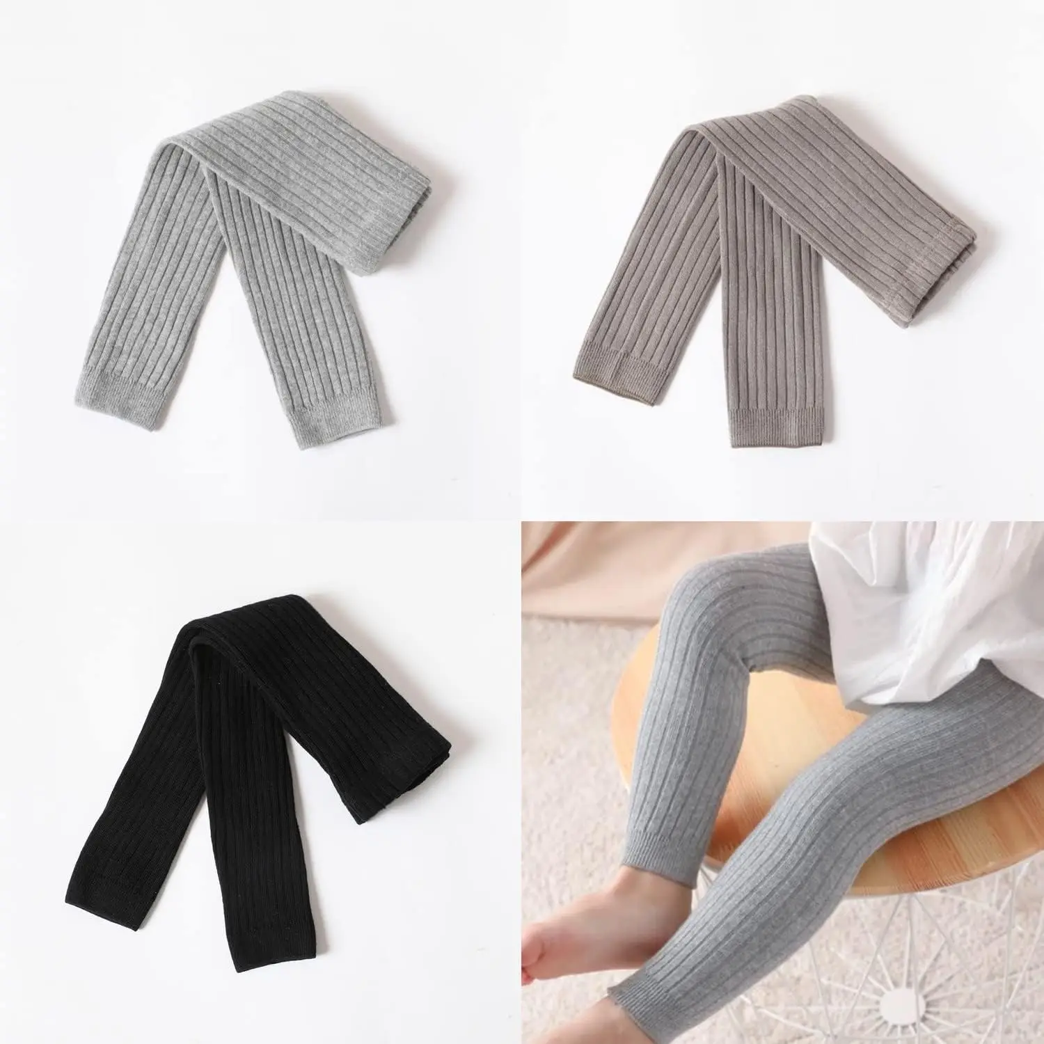 Baby Girl Tights Cable Knit Footless Leggings Stockings Solid Cotton Pantyhose for Infant Toddler 0-6T kids pantyhose toddler tights