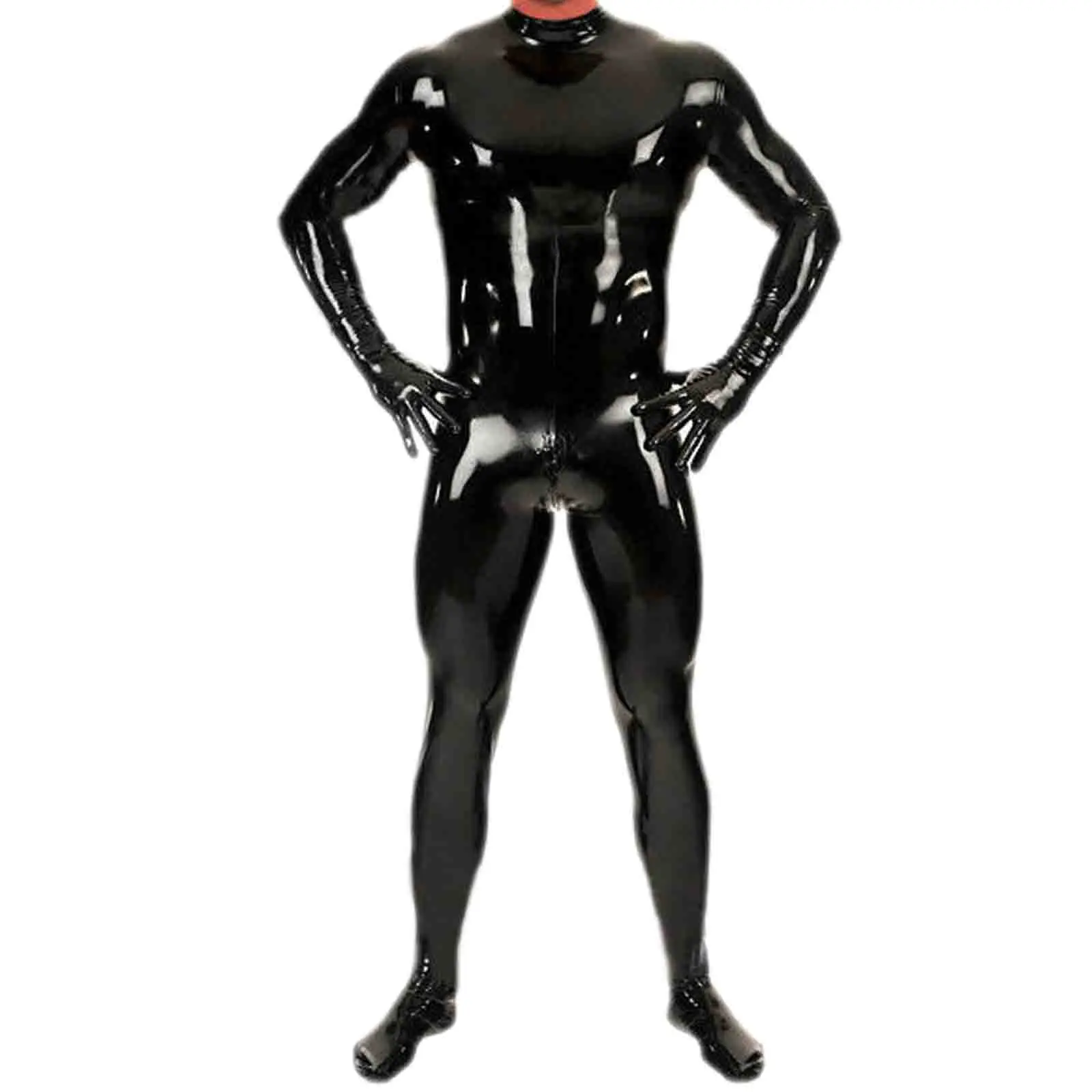 MONNIK Black Latex suit sexy Tight men Rubber BDSM Submissive Style Bodysuit Custom underwear vest corset