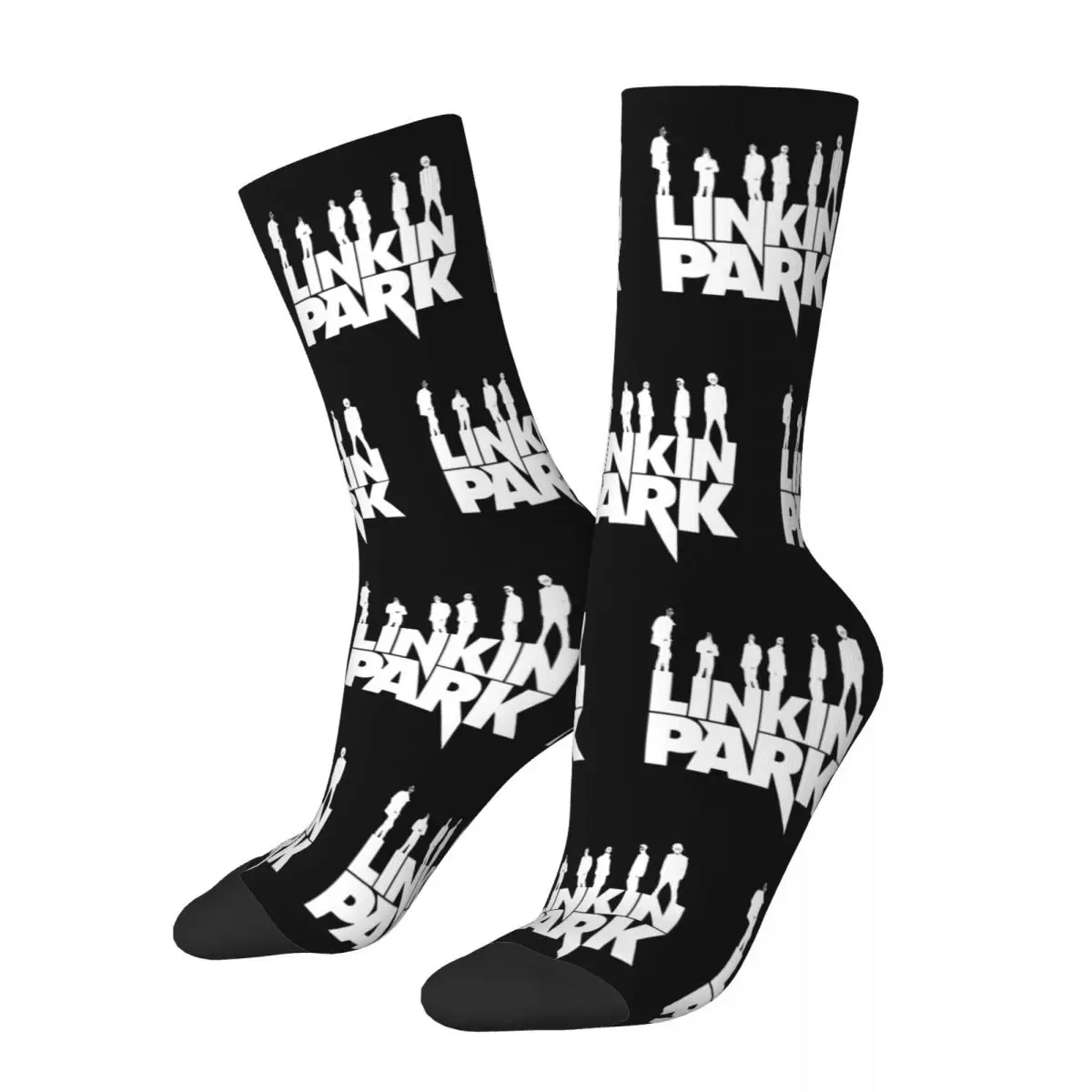 

Colorful Band Linkin Rock Music Design Theme Cozy Socks Accessories All Season Cotton Middle Tube Socks Non-slip