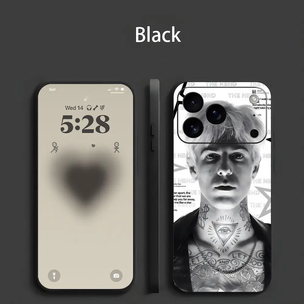 Rock Band Themed Black Frosted Soft Shell Phone Case