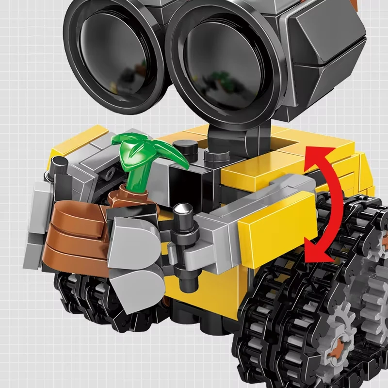 Robot Spaziale Mini MOC, Giocattolo da Costruzione, Modello Robot Tracciante, Personaggio Classico da Film di Fantascienza, Regalo per Bambini - immagine 3