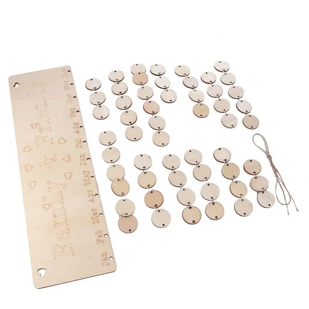 Birthday Reminder Calendar Wooden Wall Calendar for Birthday & Events Reminder