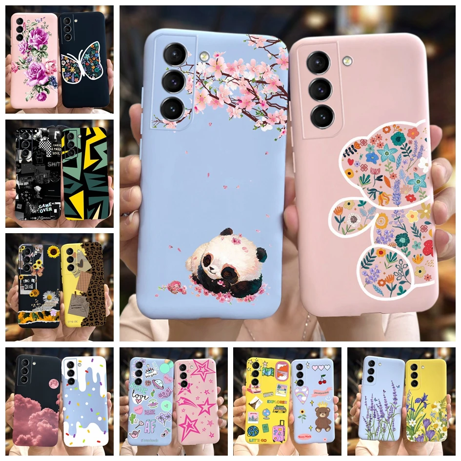 Per Samsung Galaxy S22 5G Custodia S22 Plus Cover Lovely Panda Bear Antiurto Fundas Per Samsung S22 Ultra S22 + S22Plus Custodie Per Telefoni