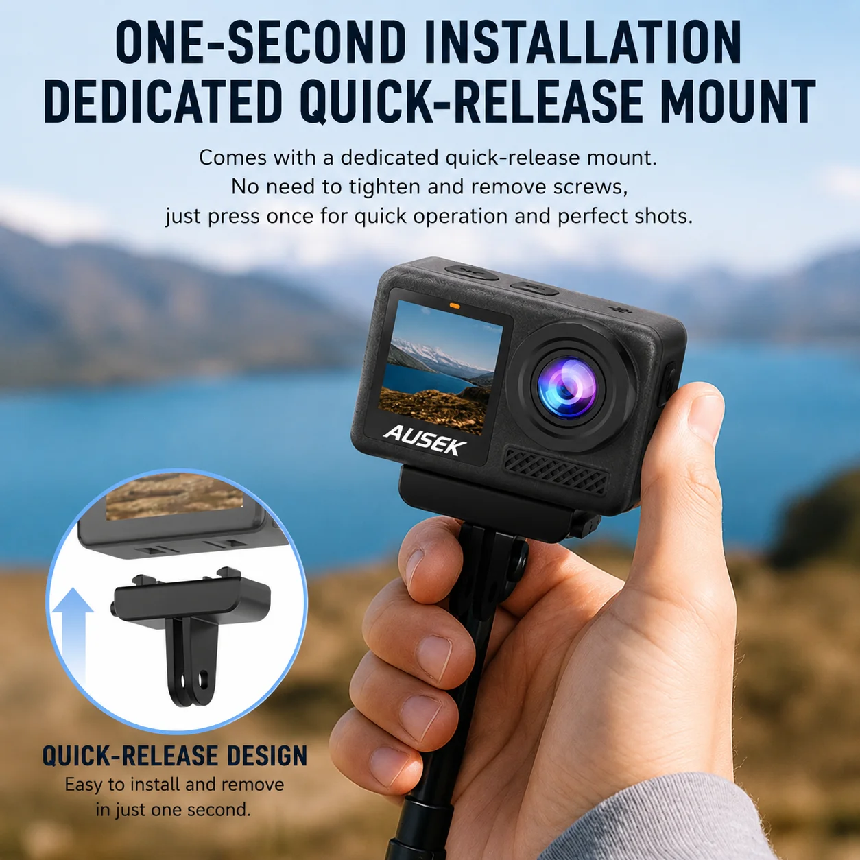 AT-M90TR 5K 60FPS 액션 카메라 WiFi 듀얼 스크린 방수 스포츠 카메라 30M 수중 헬멧 자전거 오토바이 Vlog 카메라 DVR