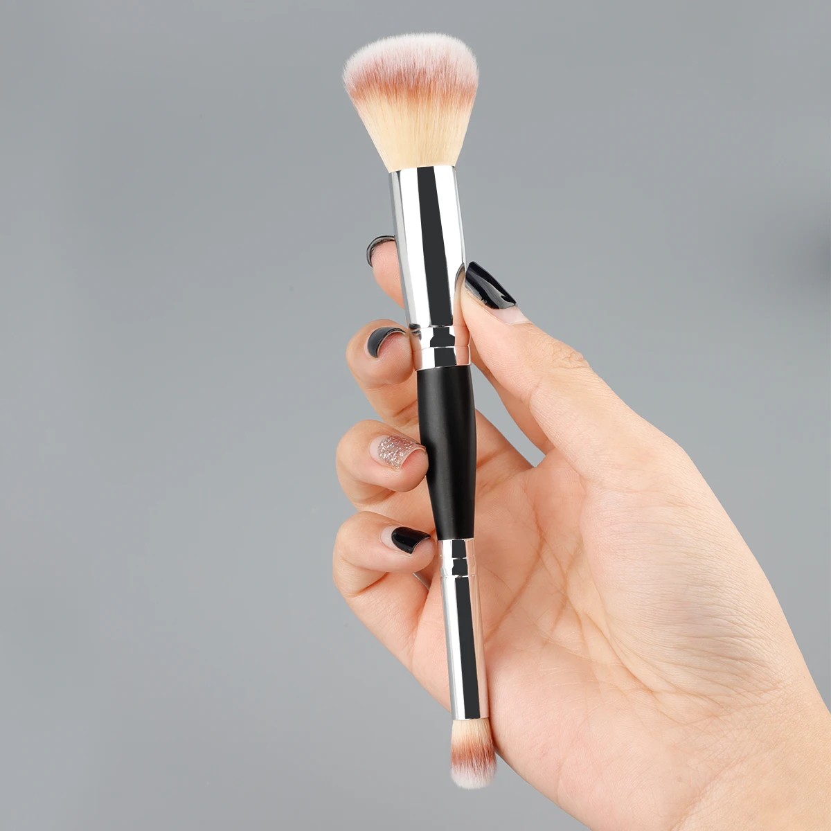 Double Head Professional Makeup Brushes 2 In 1 Foundation Brush Concealer Highlighter Powder Blush Brush Beauty Make Up Tools