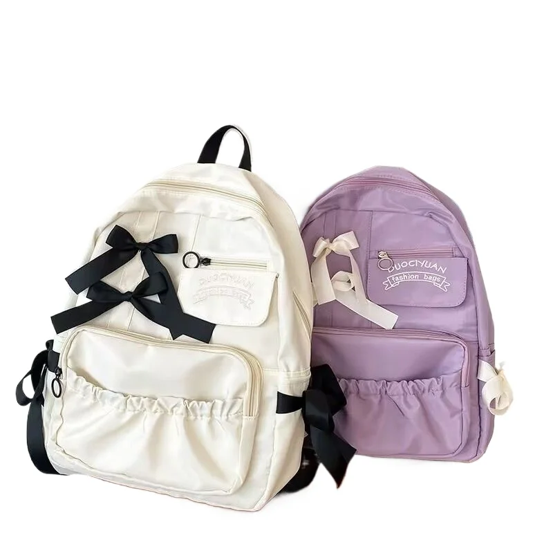 Japanese Cute Bow Y2k Fashion School Bags Backpack Travel Bag High-capacity Storage Bag Student Package Kawaii Back Pack 6