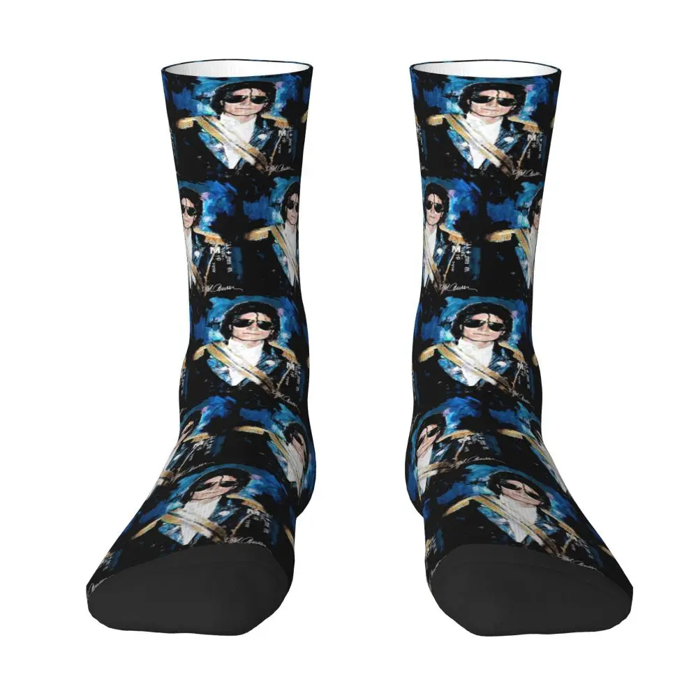 Michael 1984 Grammys Jackson Pop Art Portrait Socks Harajuku Stockings All Season Long Socks Accessories for Unisex Gifts