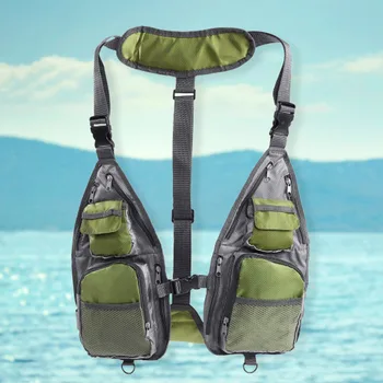Outdoor Fishing Vest 600D Oxford Cloth Breathable Fishing Vest Multi-pocket Lightweight Small Tool Storage for Fisherman 2