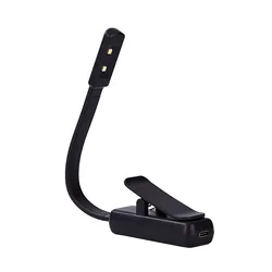 Portable Rechargeable LED Book Light with Clamps for Camping, Travel, and Study (Charging)