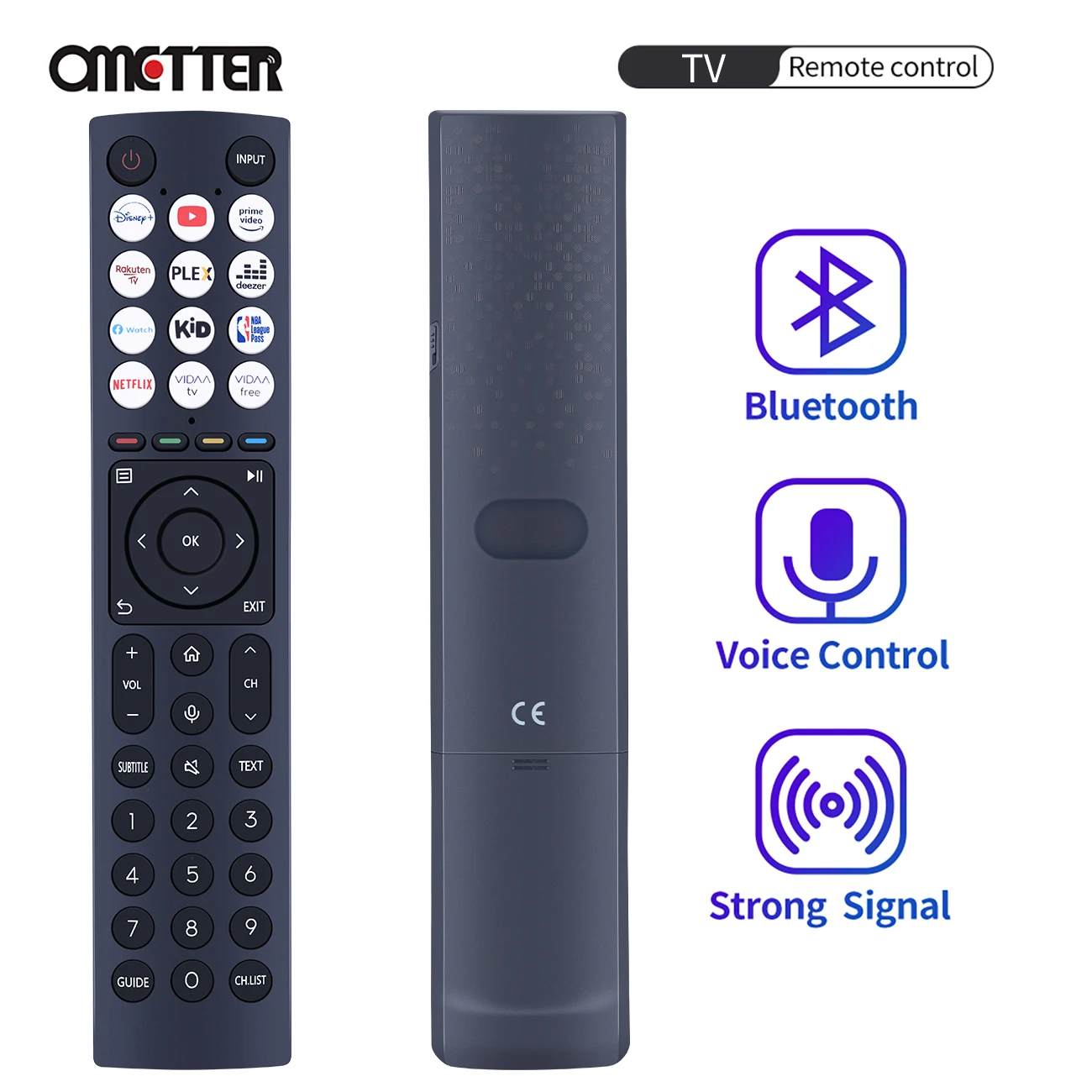 Erf3A86 Telecomando Bluetooth Vocale Per Hisense 4K Uhd Hdtv Smart Google Tv