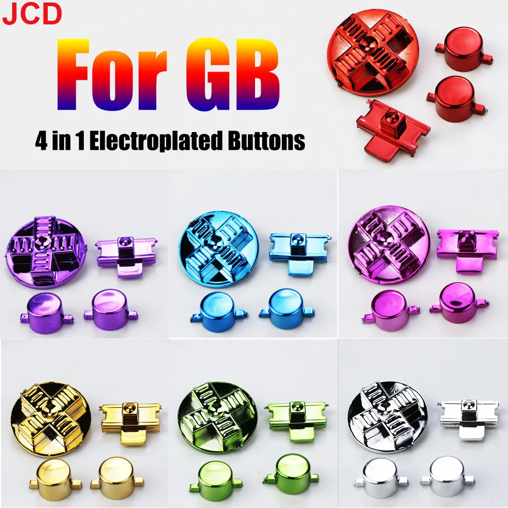 Jcd 1Set Sostituzione Galvanica Power On Off Key Keypad D-Pad A B Pulsanti Per Gameboy Gb Dmg Accessorio