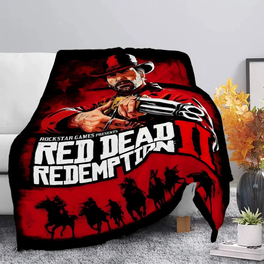 Games Red Dead Redemption 2 Printed Blanket Picnic Blankets Warm Blanket Soft and Comfortable Blanket Home Travel Birthday Gift 6