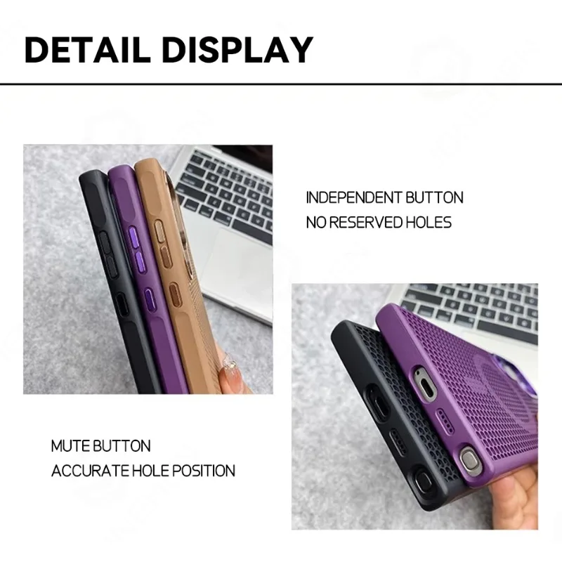 Honeycomb Mesh Cooling Magnetic Alloy Lens Hard Cover Case