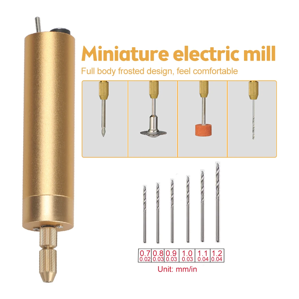 Portable Mini Small Electric Drill USB Drill Engraving Pen DIY Drilling Electric Tool For Resin Jewelry Wood Craft Rotary Tool 22pcs wood burning pen tip craft set iron carving pyrography tool art soldering pen brass welding tips for wood embossing