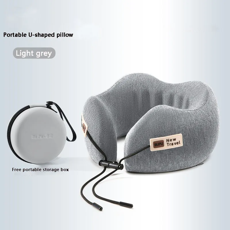 وسادة رقبة محمولة من رغوة الذاكرة، مصممة للسفر وتو...