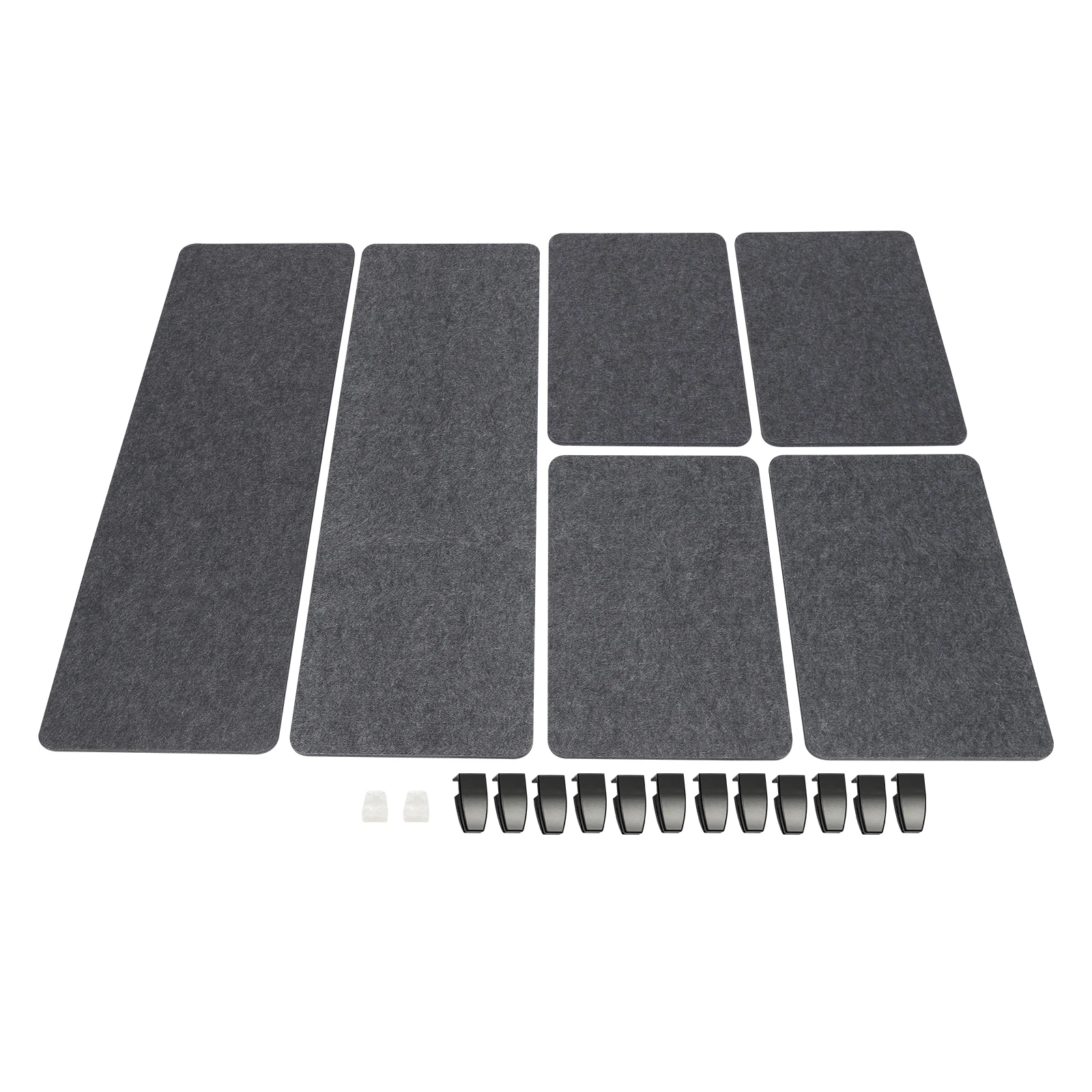 Desk Divider Modern Stand Up Desk Store ReFocus Raw Clamp-On Acoustic Desk Divider Mounted Privacy Panel Sound Blocking Desk 5