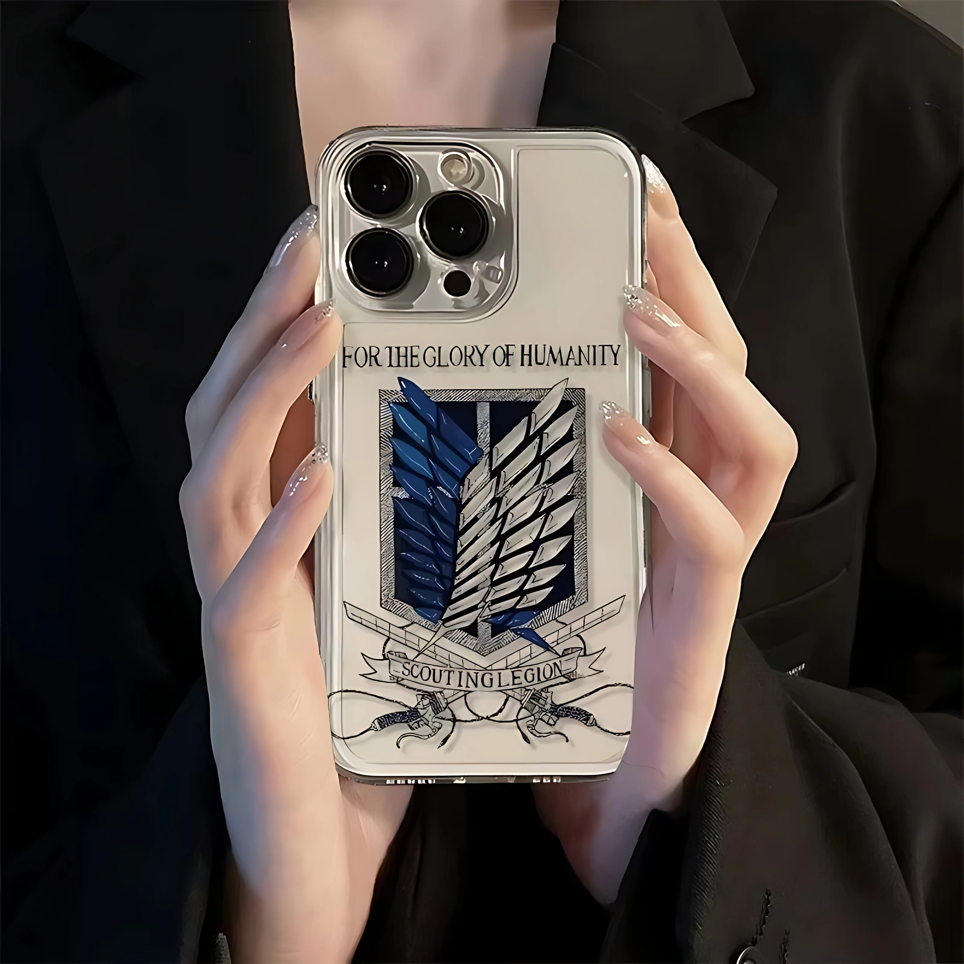 Anime Attack on Titan Clear Back Phone Case