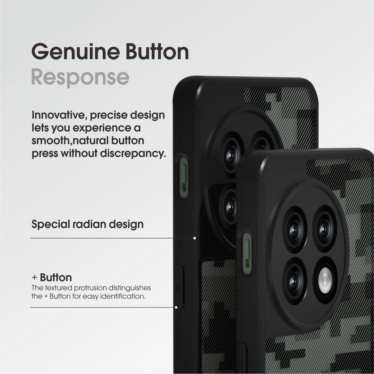 IBMRS for OnePlus 11 Case, Camouflage PC Transparent Hard Back Soft TPU Frame Shockproof Anti-Fingerprints Protective Case
