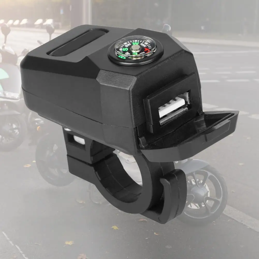 

for Mobile Phone USB Charger Compass Waterproof 22mm Motorcycle Handlebar Mount 36-108V 5V/3.1A with for Mobile Phones Scooter E