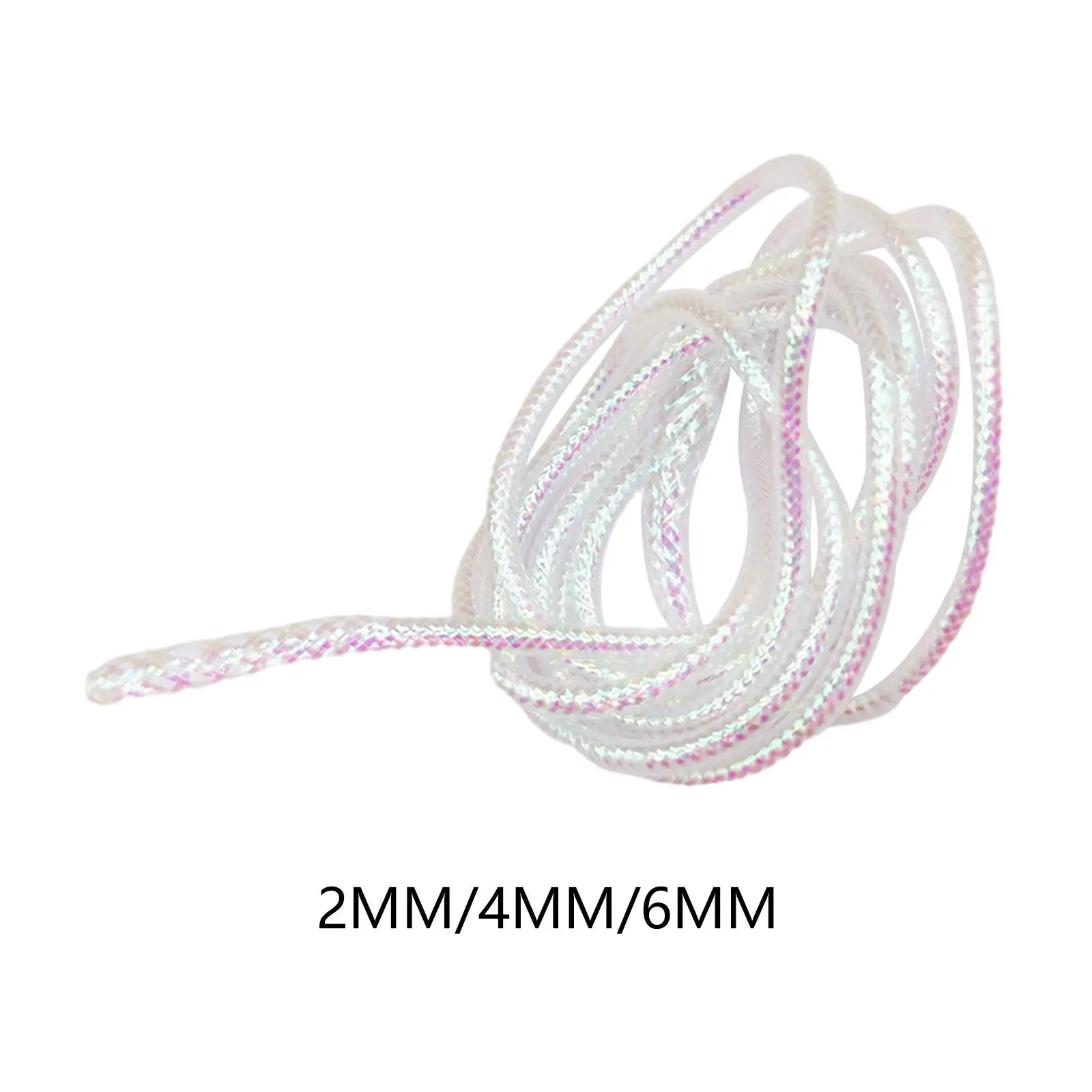 

Fly Tying Materials Dia. 2/4/6mm Round Holographic Cord Braid Mylar Tube for Fishing Accessories