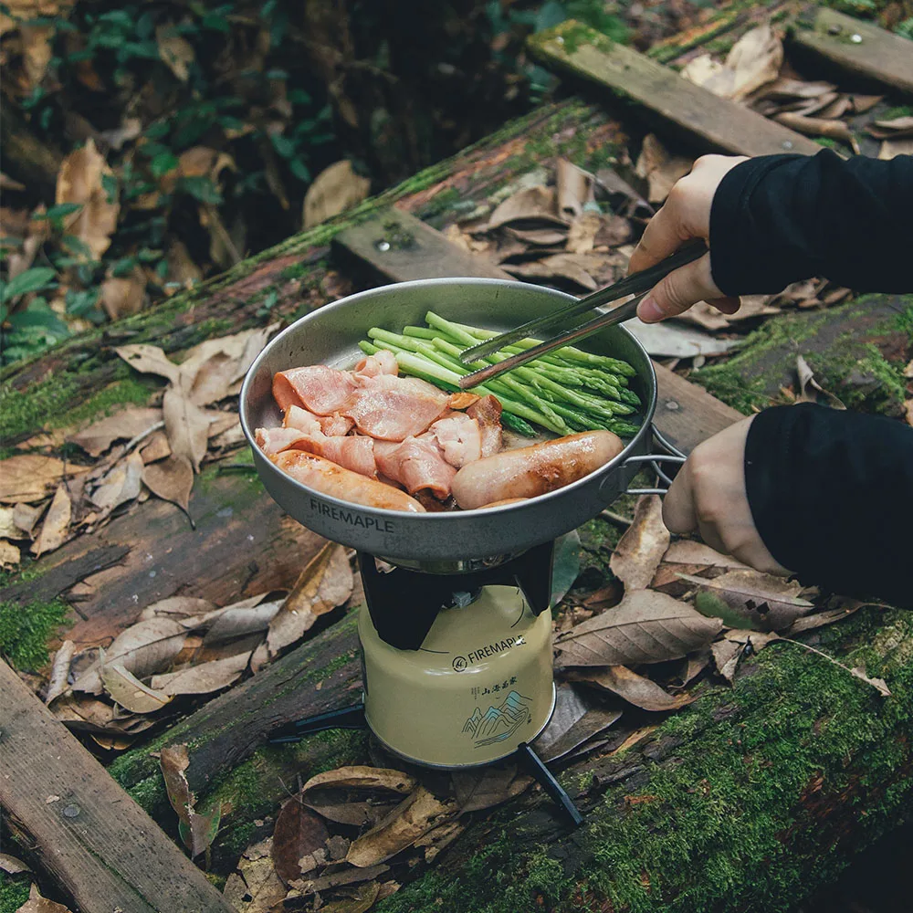 1.2L Titanium Frying Pan With Folding Handle - Lightweight, Non-Stick, For Camping, Hiking & Outdoor Cooking