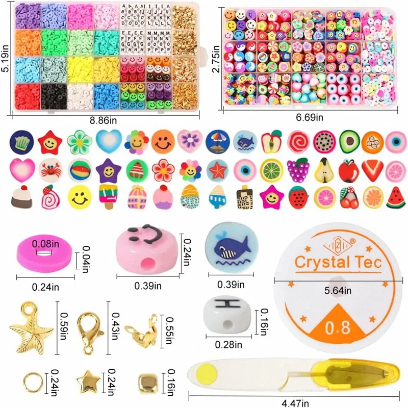 Mini Polymer Clay Bead Kit | Pink & Purple 