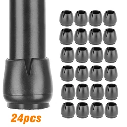 Silicone Non-Slip Chair Leg Floor Protectors with Felt Pads - Set of 24 (Black & White)