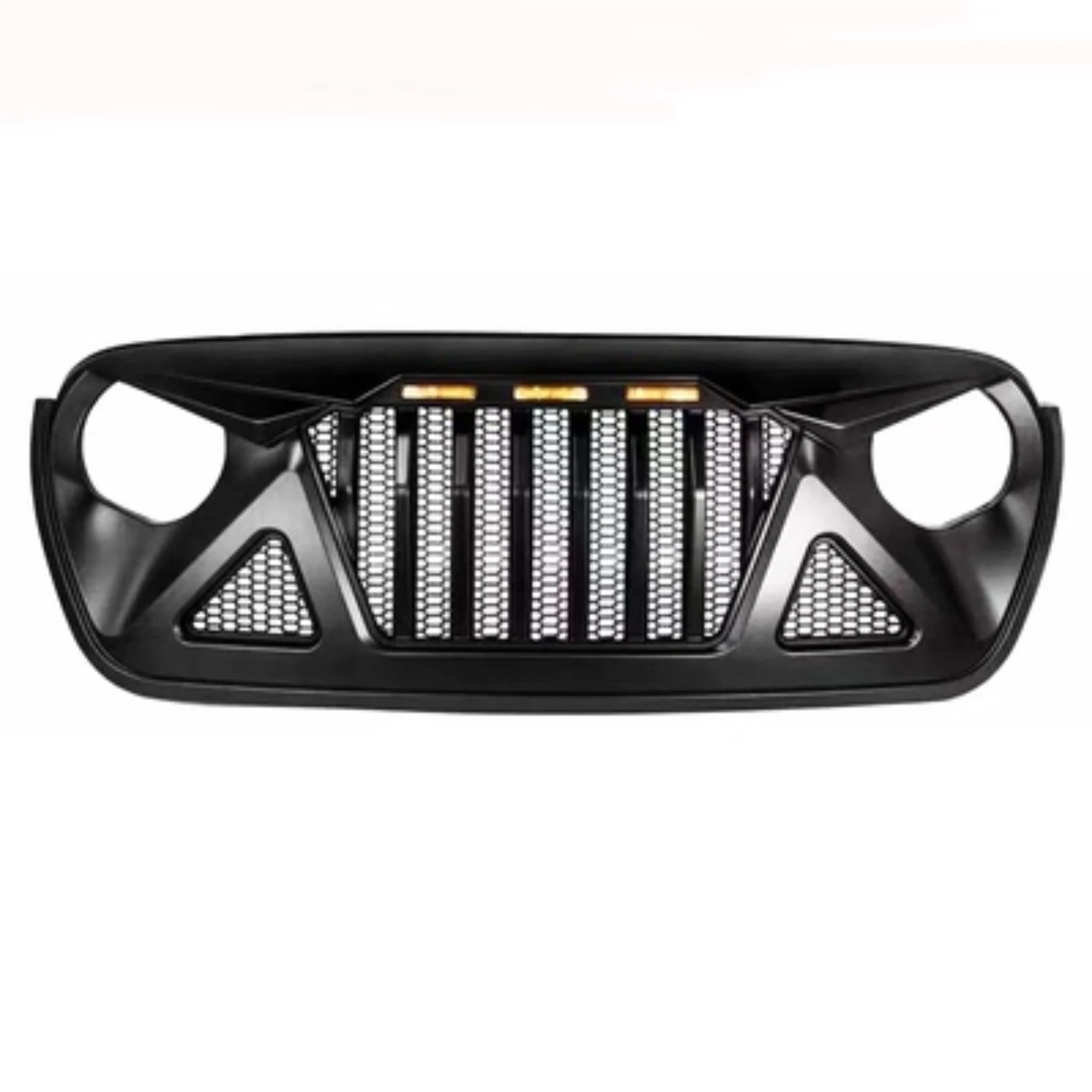 

Body Kit Radiator Grille Grid for Jeep Wrangler JK JL Convert Black Mask with Light Car Accessories