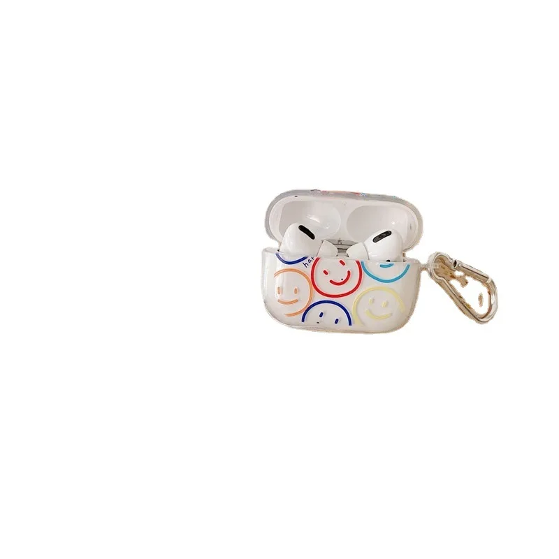 Cartoon Smiley Face For Apple AirPods 1 2 Pro Bluetooth Headphone Cover 3rd Generation Silicone Soft Cover Protective Case