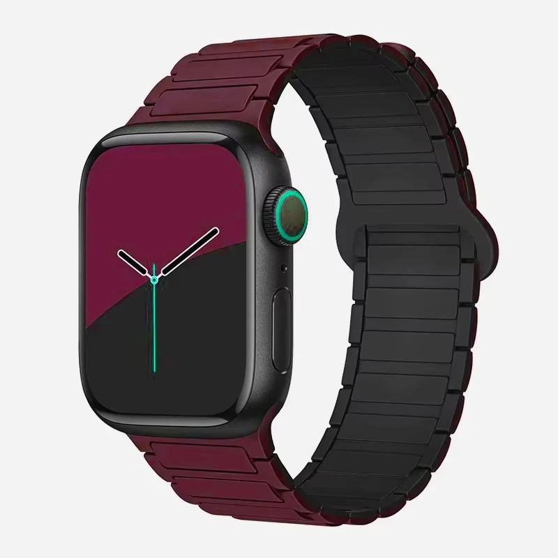 ตัวเลือกสินค้า สายซิลิโคนแม่เหล็ก iWatch 40-49 มม. ปรับได้ ใส่สบาย ทนทาน