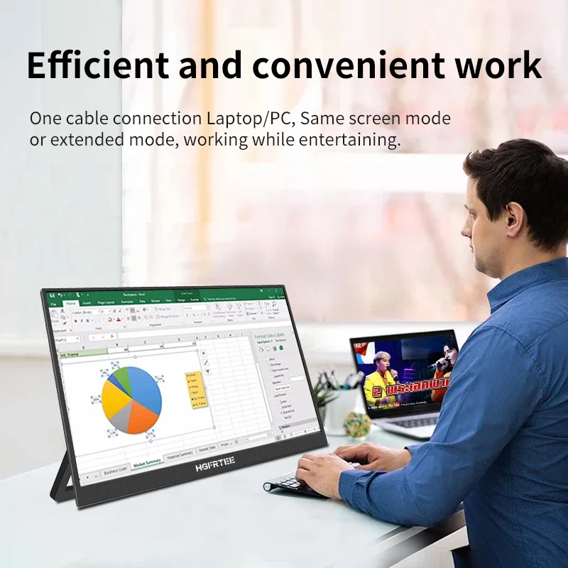 HGFRTEE 16インチ モバイルモニター (タッチパネル) Amazon.com: HGFRTEE Portable Monitor Touchscreen 15.6