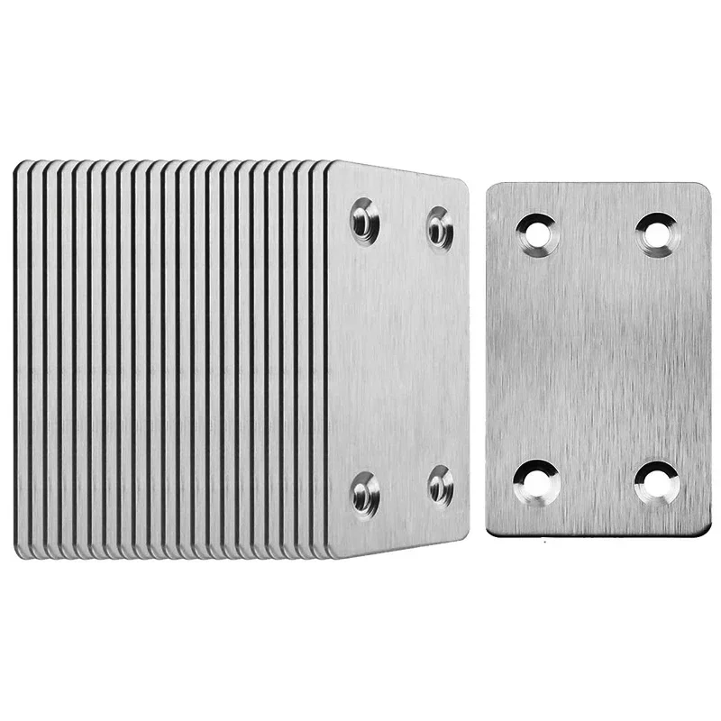 10Pcs Stainless Steel Angle Code Fixing Bracket Iron Plate Furniture Quick Links for Woodworking And Joinery