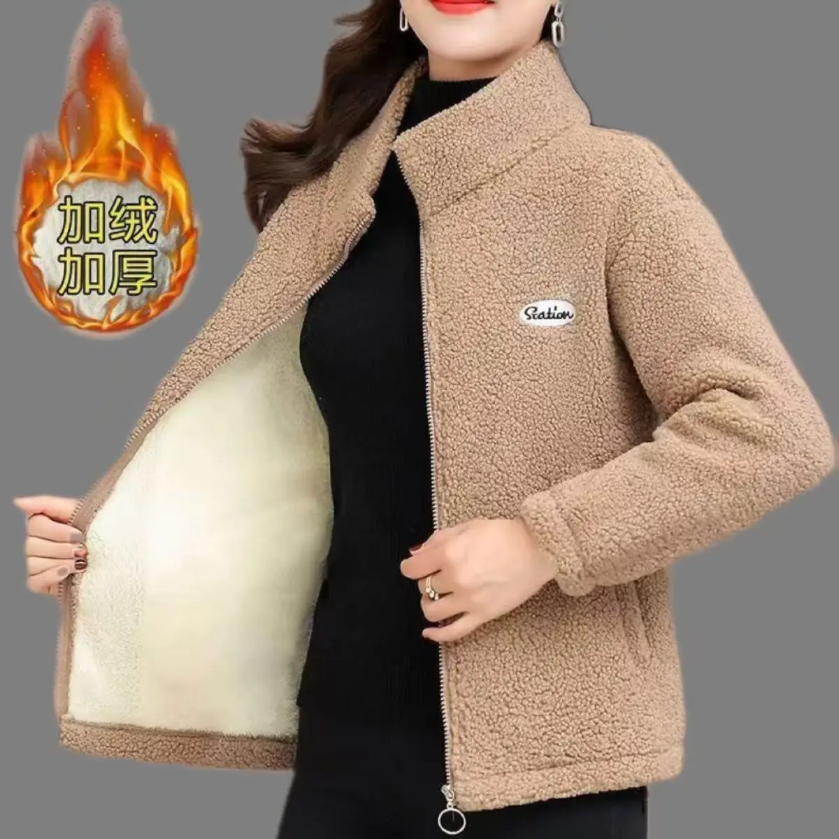 Women's Fleece Jacket - Polar Fleece Coat With Thick Zipper Liner | Warm Winter Outerwear