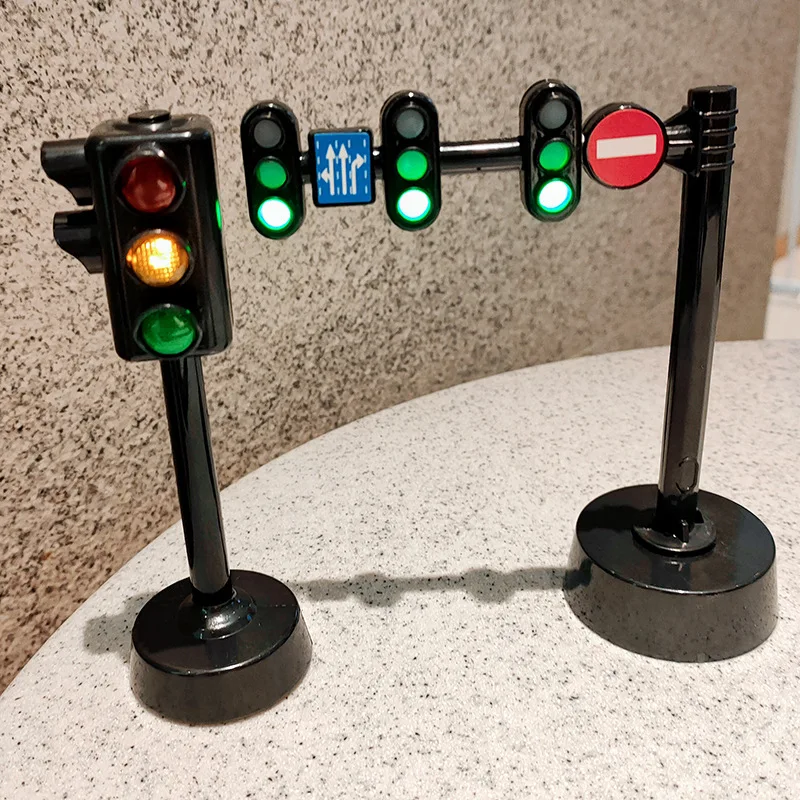 Sicherheits dukation Ampel Spielzeug Lampe Block Ziegel Stadt Straßen  ansicht Zubehör Wegweiser Barriere Geschwindigkeit begrenzung Anzeige  Warnung - AliExpress