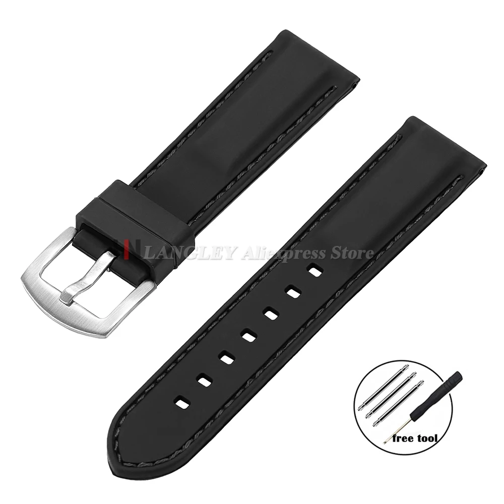 Versatile Waterproof Silicone Sport Watch Strap