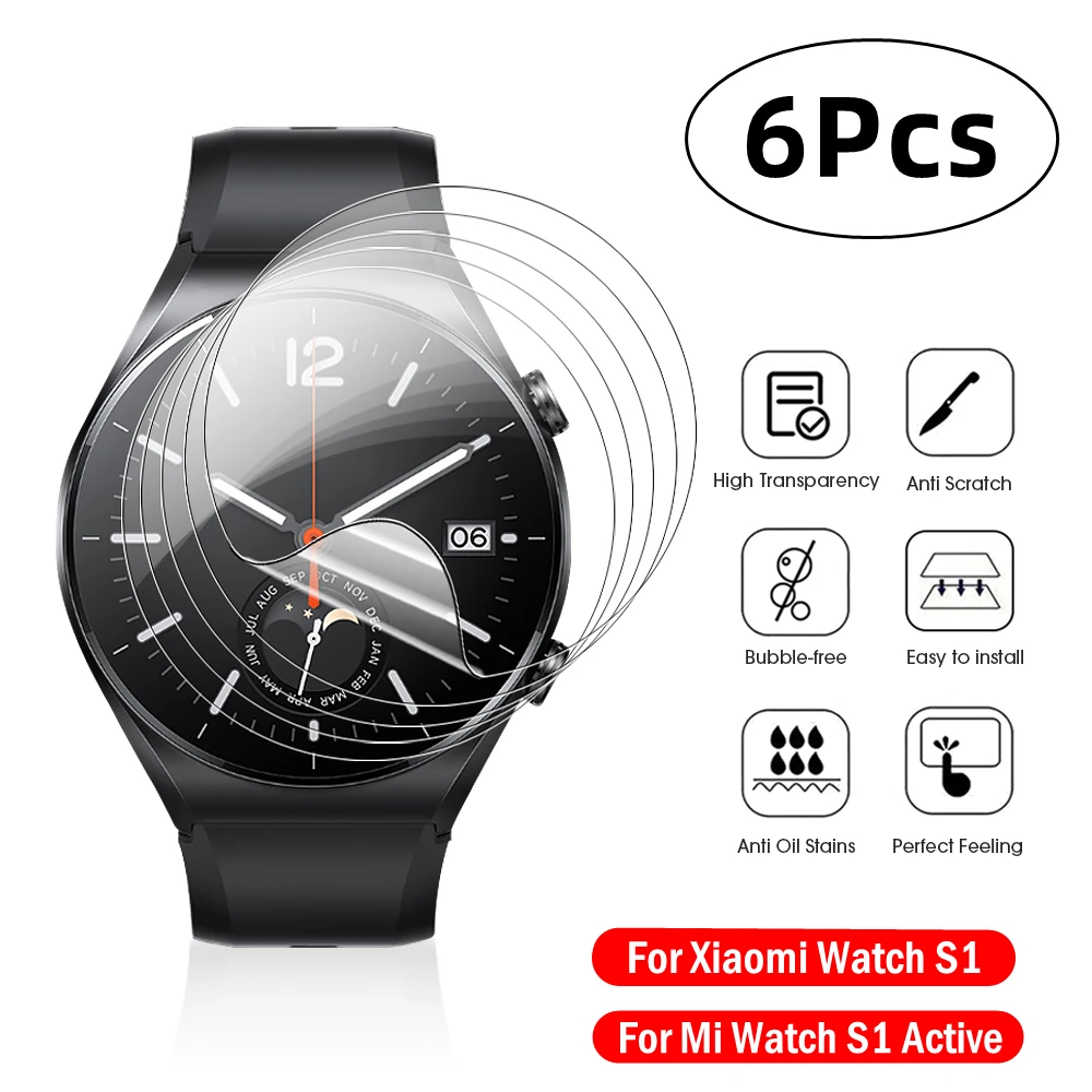 Pellicola Protettiva Per Schermo Morbido Per Xiaomi Watch S1 Active/S1Pro Pellicole Protettive Per Smartwatch Antigraffio Per Xiaomi Mi S1 S1Active