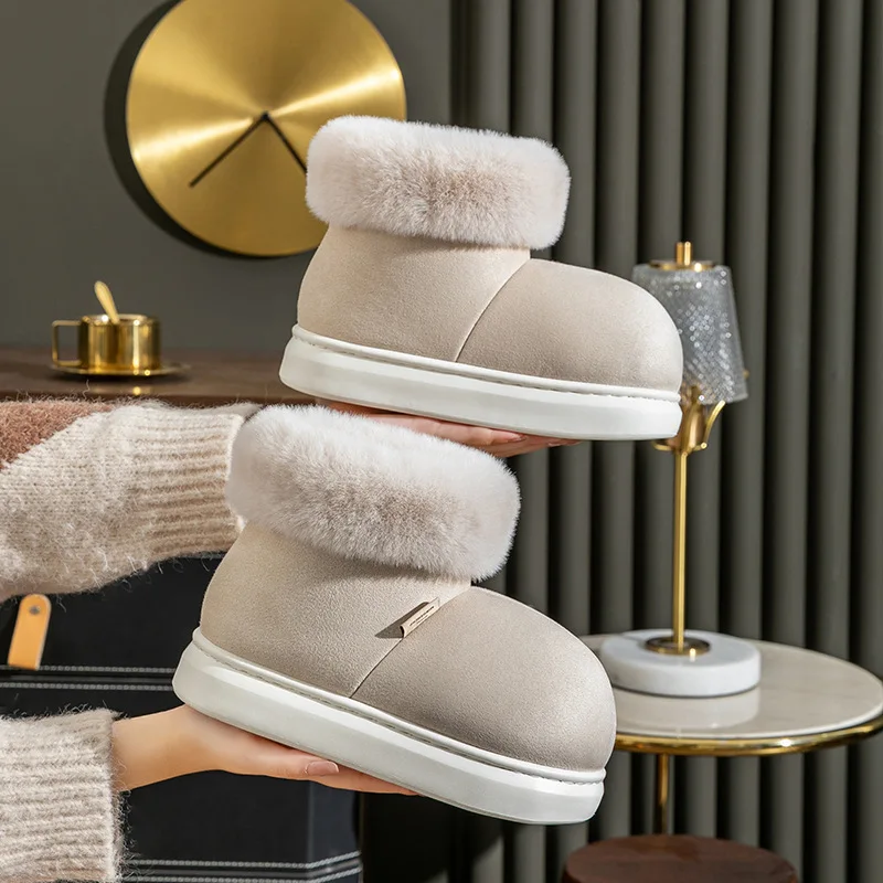 Winter New Girls Platform Snow Boots Ladies Furry Ankle Boots Comfortable Outdoor Female Short Boots Fashion Women Cotton Shoes