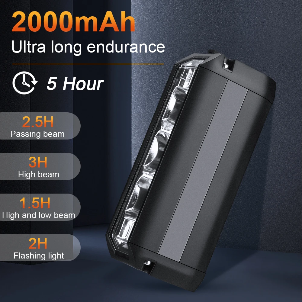 Camluxy Bicycle Front Light 900 Lumen Bike Headlight 2000mAh Flashlight Waterproof USB Charging Cycling Lamp Bike Accessories bicycle rear light