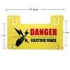 2 /4/ 8 PCS Electric Fence Platic PP Big Warning Signs For Farm House Garden Animals Danger English Double Printed Danger Boards 5