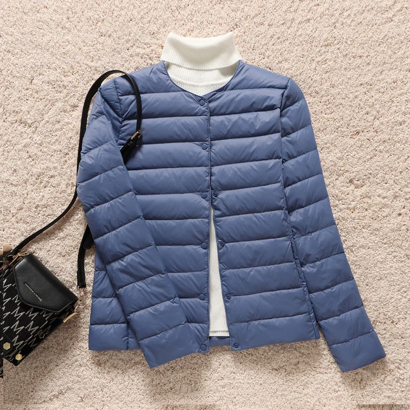 

Women's Short Down Jacket Autumn and Winter Ultra Lightweight Packable Down Jacket Wind-Resistant Breathable Coat Rz*