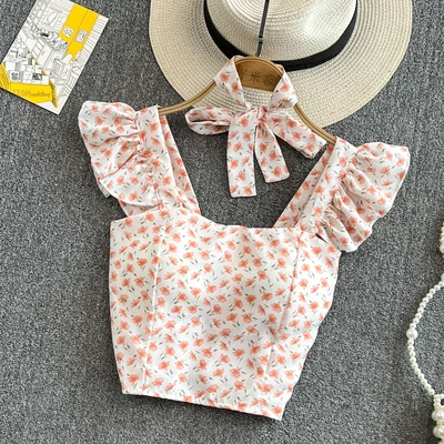 Debardeur Femme Bra Tank Top Ropa Mujer Gorset Camisoles for Women Butterfly Crop Tops Cropped Harajuku Tanks Dropshipping