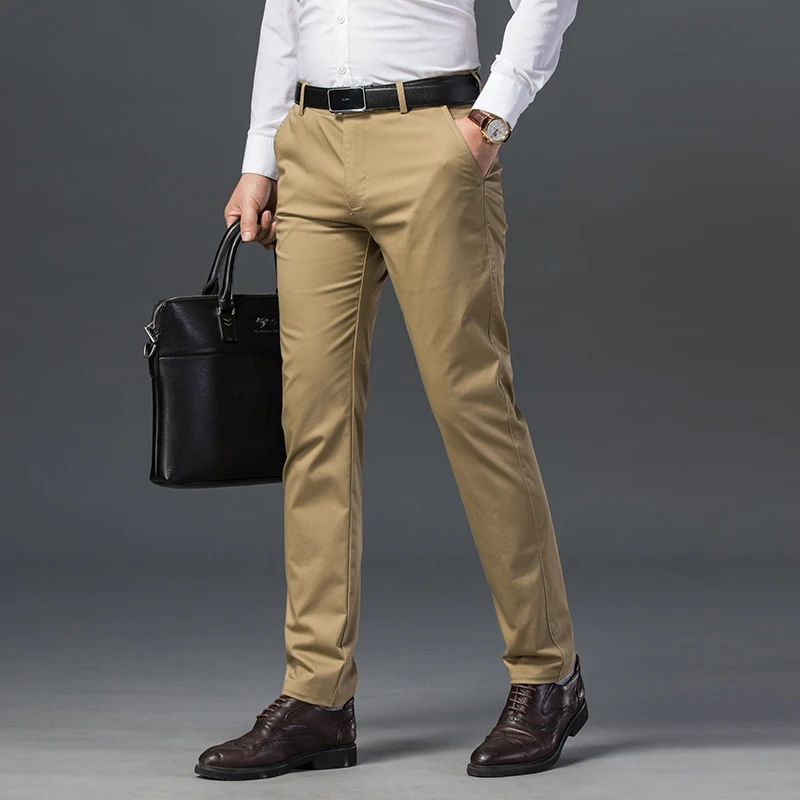 2024 New Men's Pants Trendy All-Matching Casual Trousers Simple Loose Straight Korean Style Business Trousers