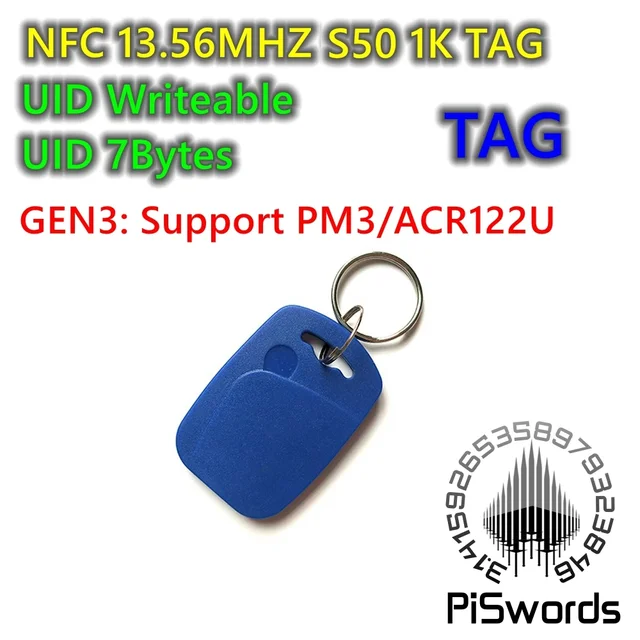 S50 7UID NFC 13.56Mhz 7Bytes UID 0 Block 7 Bytes GEN3  Rewrite Changeable RFID Card  Writeable Chinese Magic Card Copy Clone 1